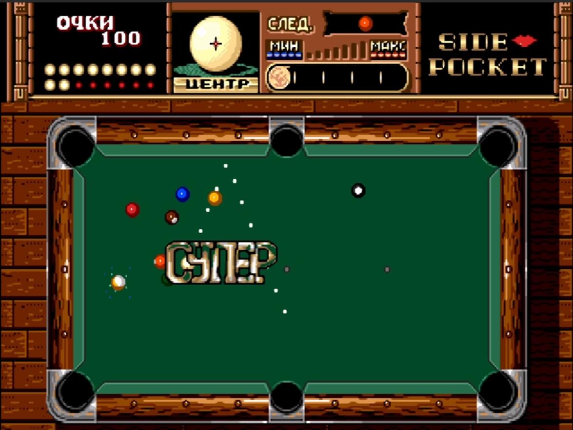 Side Pocket - геймплей игры Sega Mega Drive\Genesis